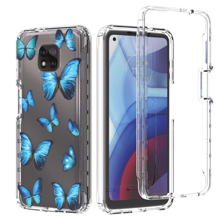 For Motorola Moto G Power (2021) 2 in 1 High Transparent Painted Shockproof PC + TPU Protective Case