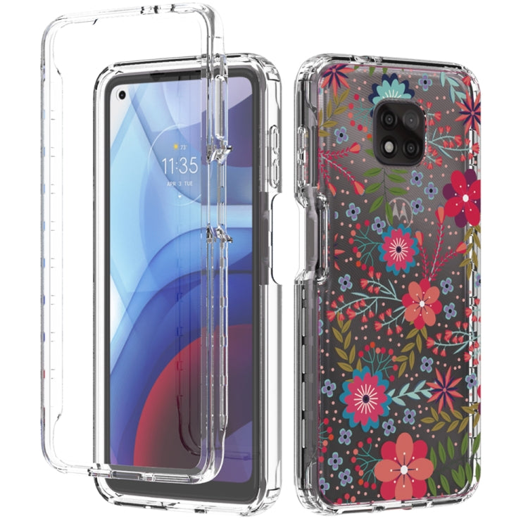 For Motorola Moto G Power (2021) 2 in 1 High Transparent Painted Shockproof PC + TPU Protective Case