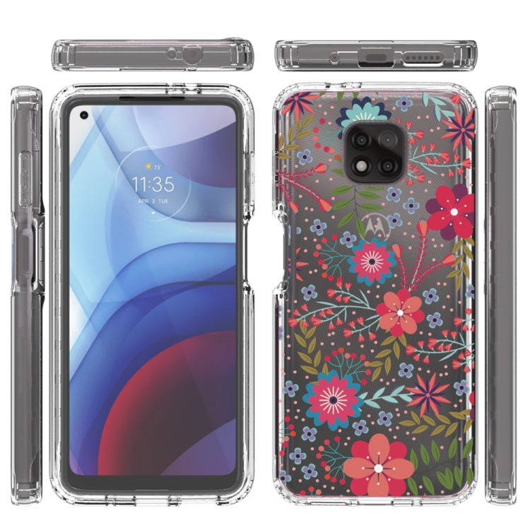 For Motorola Moto G Power (2021) 2 in 1 High Transparent Painted Shockproof PC + TPU Protective Case