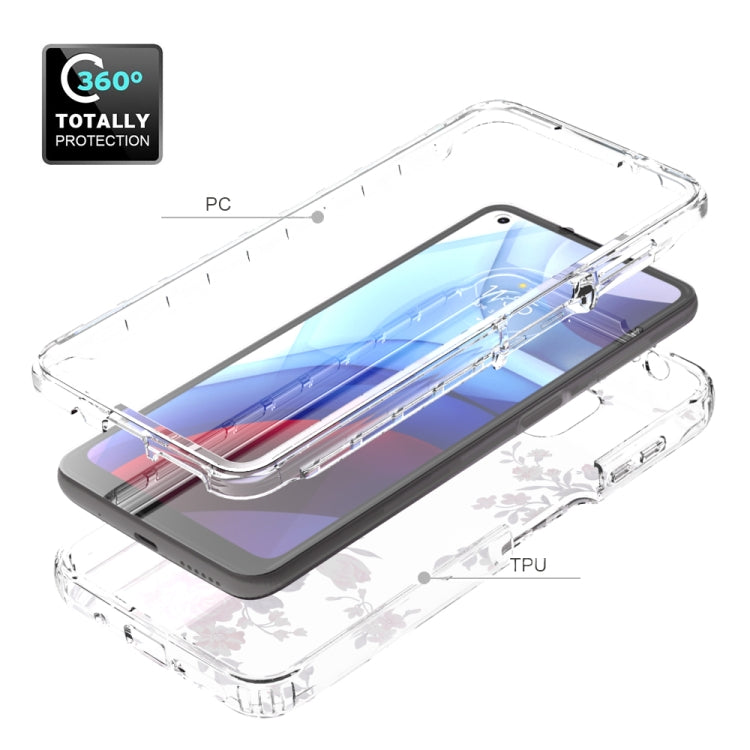 For Motorola Moto G Power (2021) 2 in 1 High Transparent Painted Shockproof PC + TPU Protective Case
