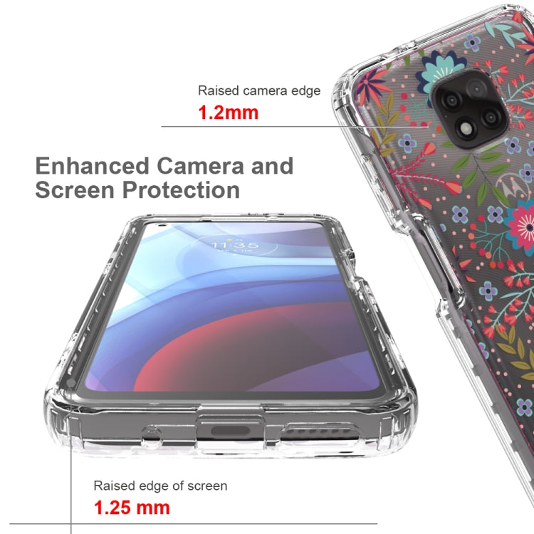 For Motorola Moto G Power (2021) 2 in 1 High Transparent Painted Shockproof PC + TPU Protective Case