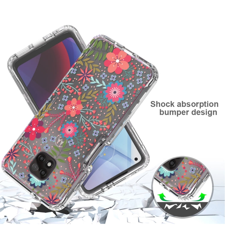For Motorola Moto G Power (2021) 2 in 1 High Transparent Painted Shockproof PC + TPU Protective Case
