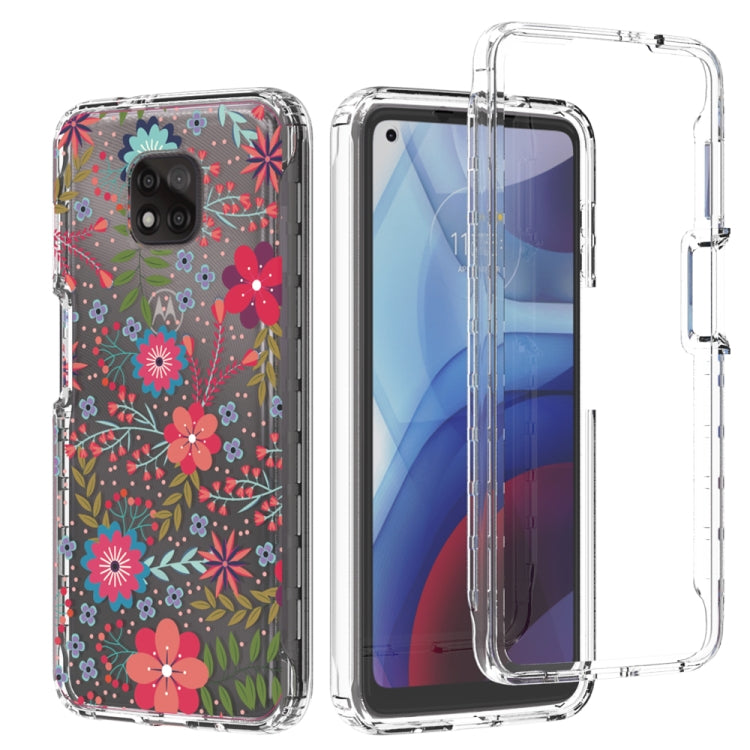 For Motorola Moto G Power (2021) 2 in 1 High Transparent Painted Shockproof PC + TPU Protective Case
