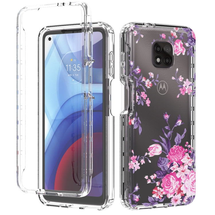 For Motorola Moto G Power (2021) 2 in 1 High Transparent Painted Shockproof PC + TPU Protective Case