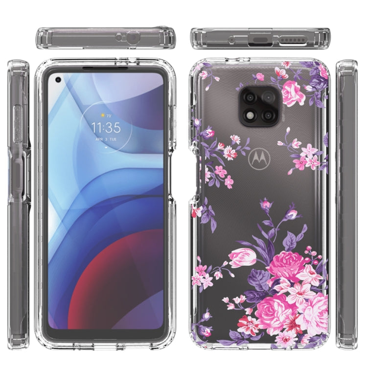 For Motorola Moto G Power (2021) 2 in 1 High Transparent Painted Shockproof PC + TPU Protective Case