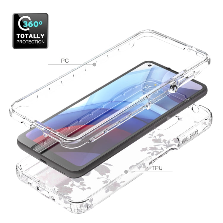 For Motorola Moto G Power (2021) 2 in 1 High Transparent Painted Shockproof PC + TPU Protective Case