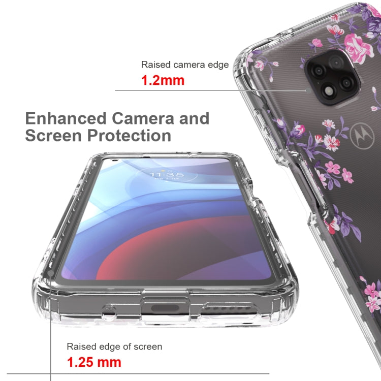 For Motorola Moto G Power (2021) 2 in 1 High Transparent Painted Shockproof PC + TPU Protective Case