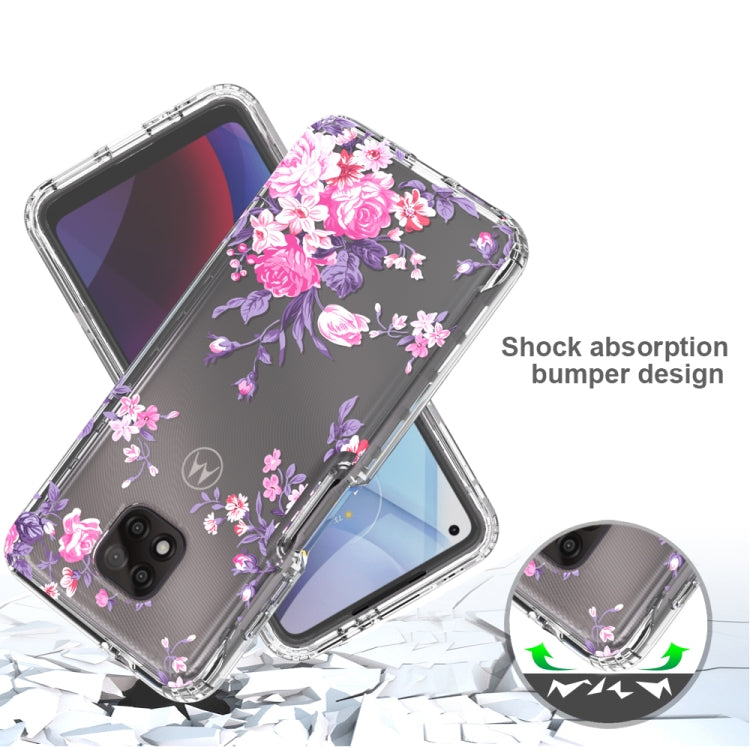 For Motorola Moto G Power (2021) 2 in 1 High Transparent Painted Shockproof PC + TPU Protective Case