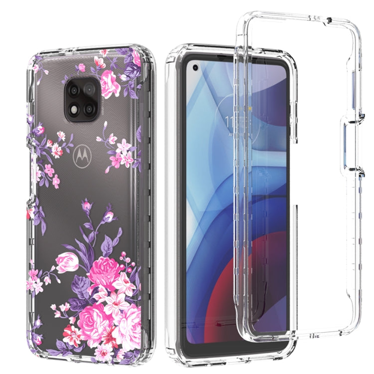 For Motorola Moto G Power (2021) 2 in 1 High Transparent Painted Shockproof PC + TPU Protective Case