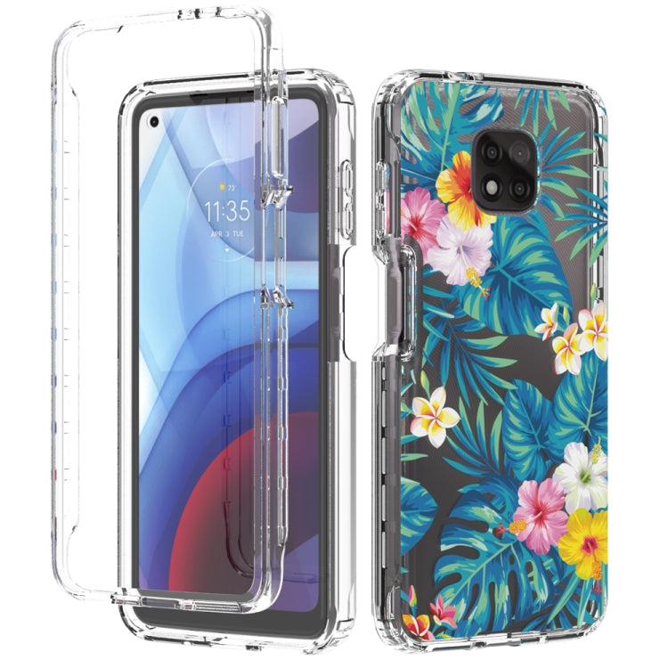For Motorola Moto G Power (2021) 2 in 1 High Transparent Painted Shockproof PC + TPU Protective Case
