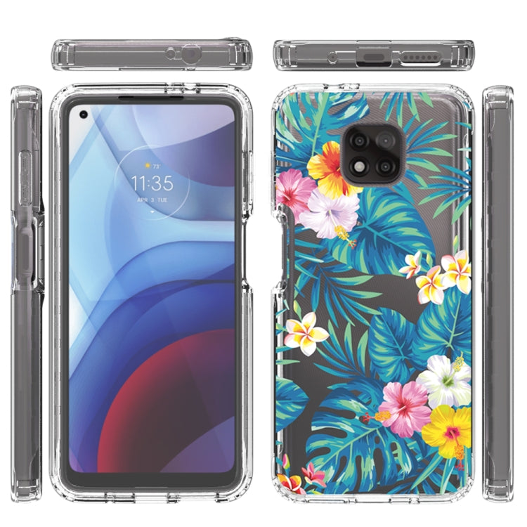 For Motorola Moto G Power (2021) 2 in 1 High Transparent Painted Shockproof PC + TPU Protective Case