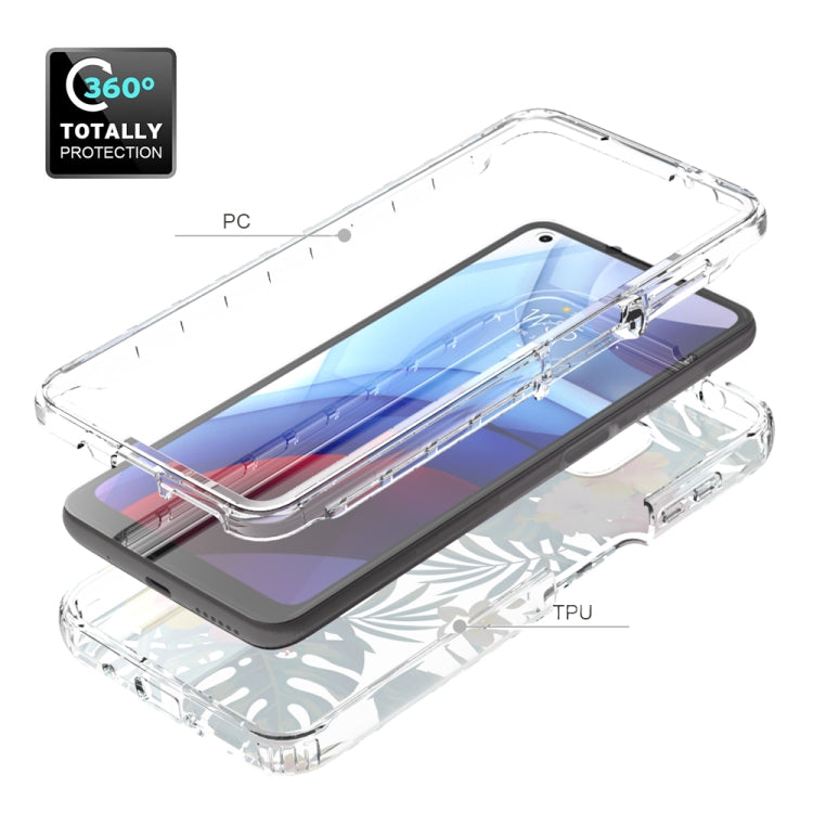 For Motorola Moto G Power (2021) 2 in 1 High Transparent Painted Shockproof PC + TPU Protective Case