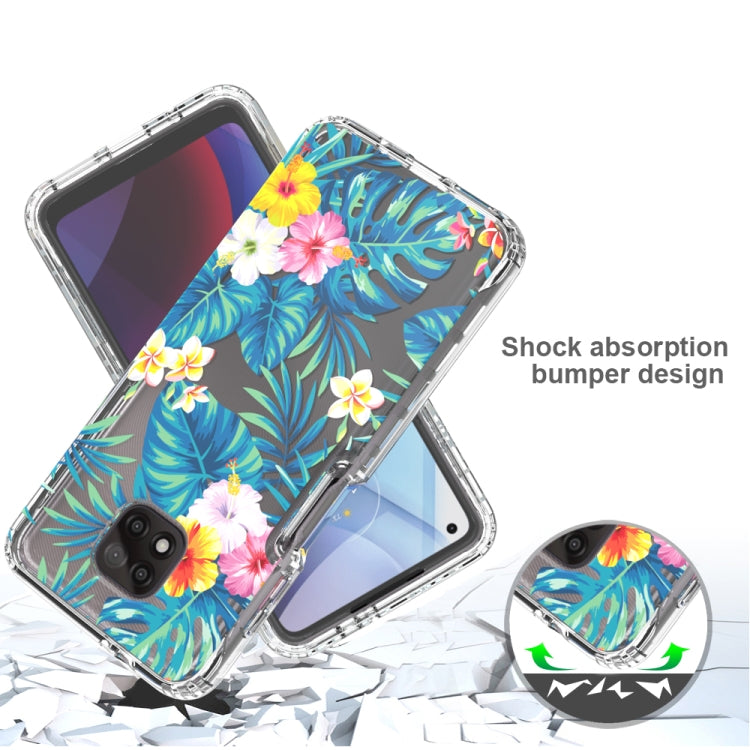 For Motorola Moto G Power (2021) 2 in 1 High Transparent Painted Shockproof PC + TPU Protective Case