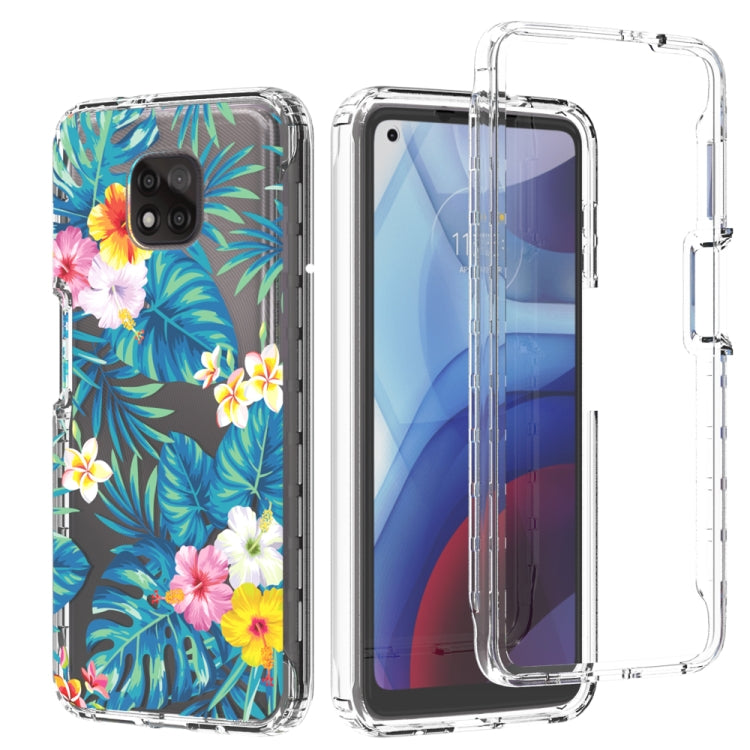 For Motorola Moto G Power (2021) 2 in 1 High Transparent Painted Shockproof PC + TPU Protective Case