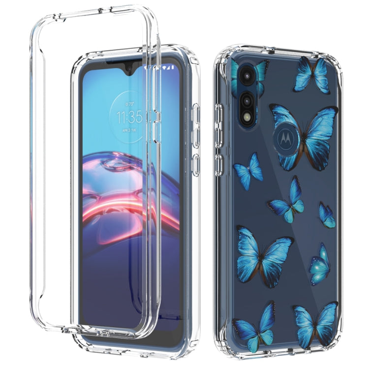 For Motorola Moto E (2020) 2 in 1 High Transparent Painted Shockproof PC + TPU Protective Case