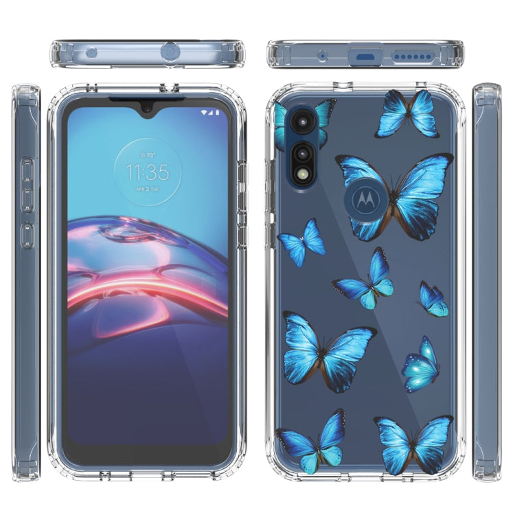 For Motorola Moto E (2020) 2 in 1 High Transparent Painted Shockproof PC + TPU Protective Case