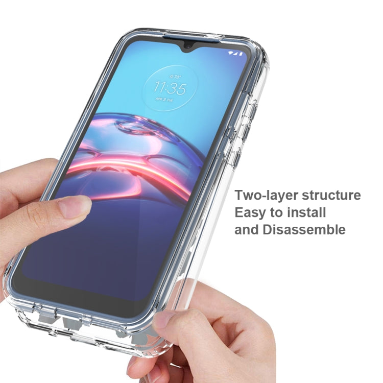 For Motorola Moto E (2020) 2 in 1 High Transparent Painted Shockproof PC + TPU Protective Case