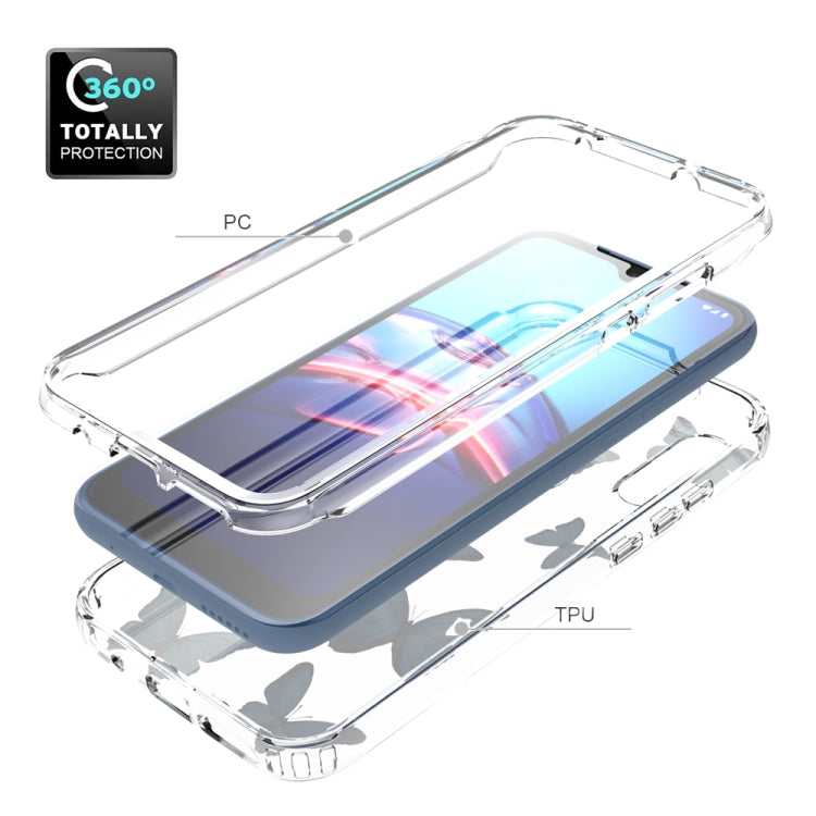 For Motorola Moto E (2020) 2 in 1 High Transparent Painted Shockproof PC + TPU Protective Case