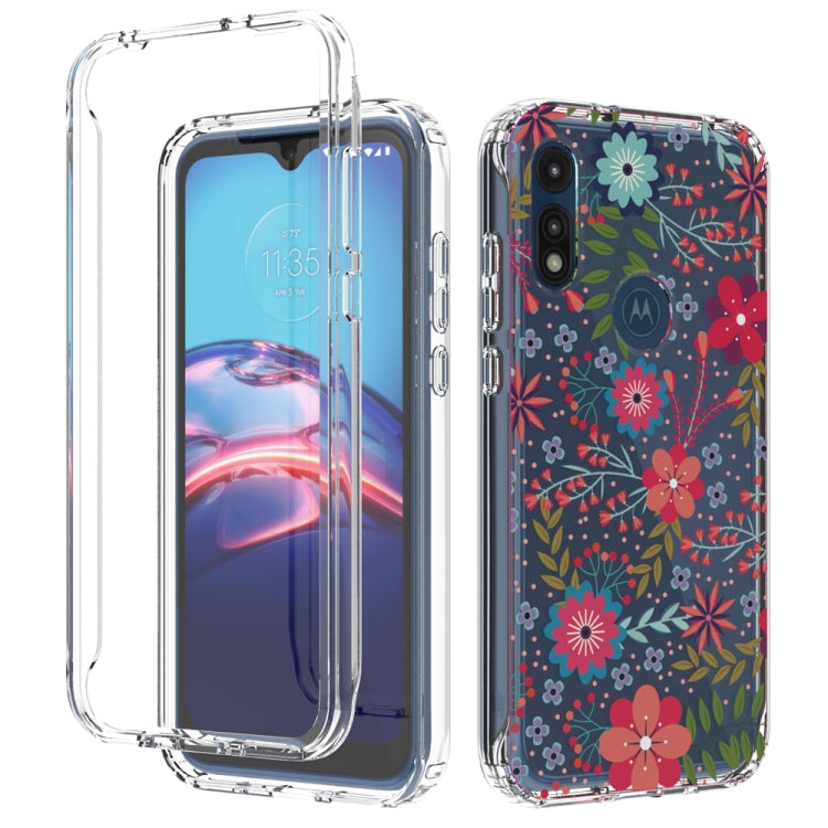 For Motorola Moto E (2020) 2 in 1 High Transparent Painted Shockproof PC + TPU Protective Case