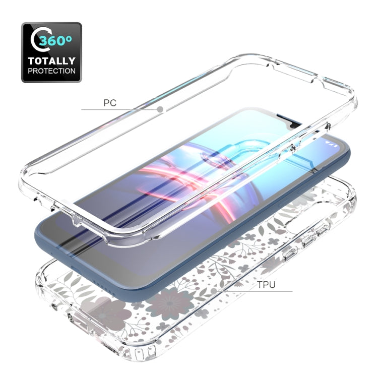 For Motorola Moto E (2020) 2 in 1 High Transparent Painted Shockproof PC + TPU Protective Case