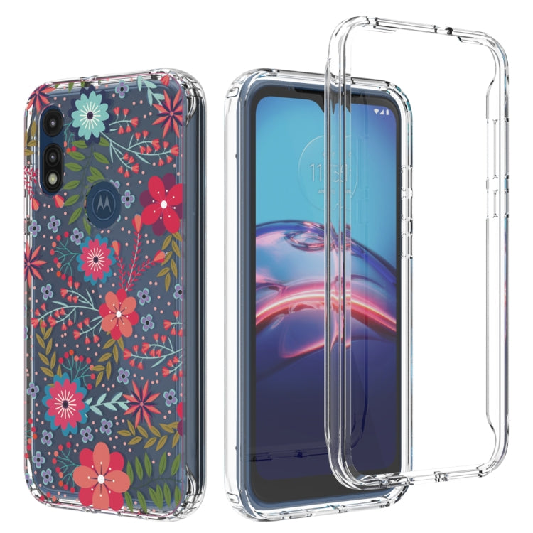 For Motorola Moto E (2020) 2 in 1 High Transparent Painted Shockproof PC + TPU Protective Case