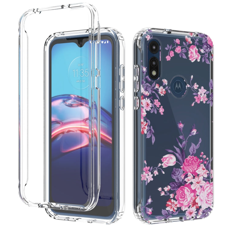 For Motorola Moto E (2020) 2 in 1 High Transparent Painted Shockproof PC + TPU Protective Case