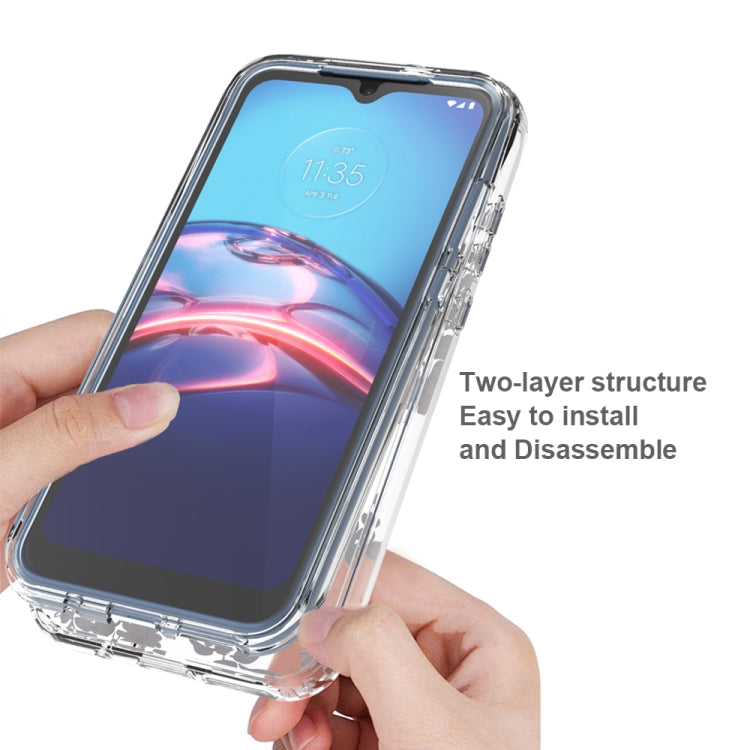 For Motorola Moto E (2020) 2 in 1 High Transparent Painted Shockproof PC + TPU Protective Case