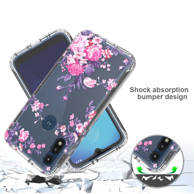 For Motorola Moto E (2020) 2 in 1 High Transparent Painted Shockproof PC + TPU Protective Case
