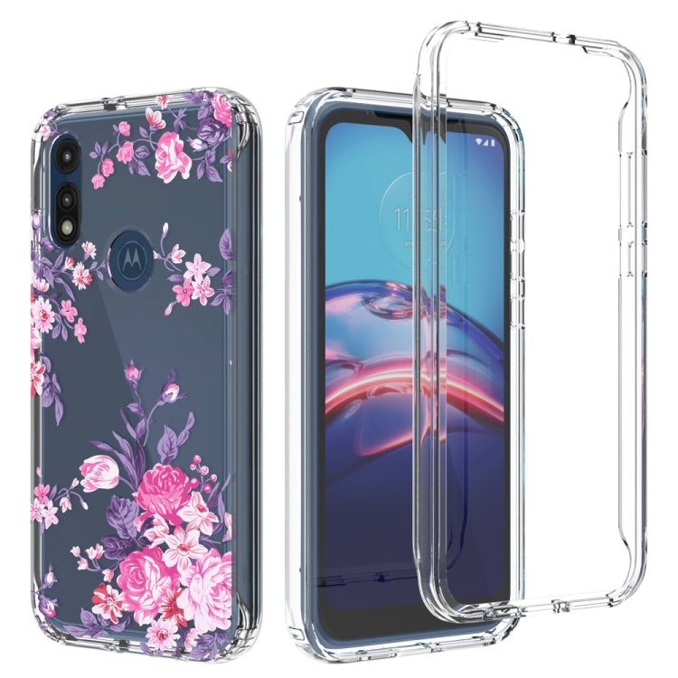 For Motorola Moto E (2020) 2 in 1 High Transparent Painted Shockproof PC + TPU Protective Case