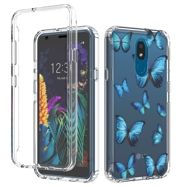 For LG Aristo 4+ 2 in 1 High Transparent Painted Shockproof PC + TPU Protective Case