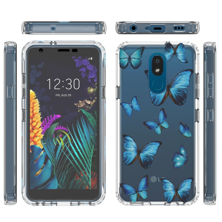 For LG Aristo 4+ 2 in 1 High Transparent Painted Shockproof PC + TPU Protective Case