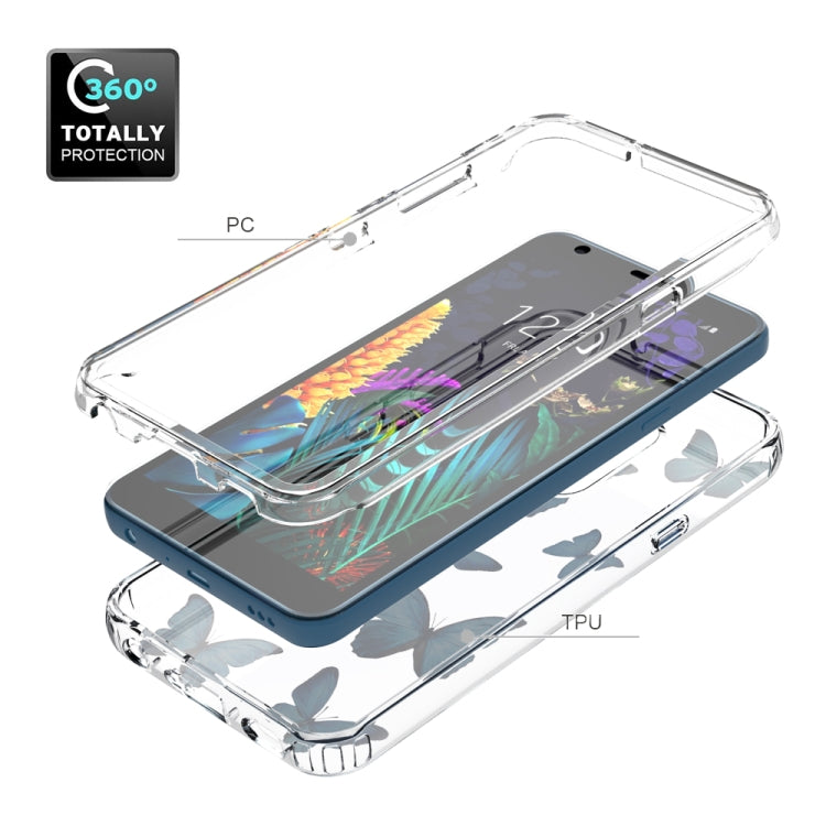 For LG Aristo 4+ 2 in 1 High Transparent Painted Shockproof PC + TPU Protective Case