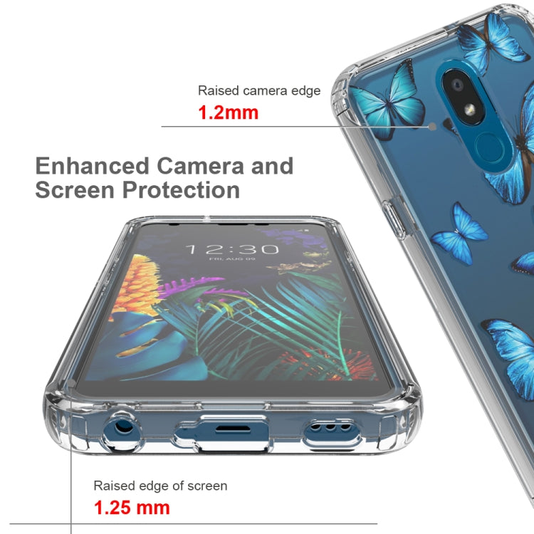 For LG Aristo 4+ 2 in 1 High Transparent Painted Shockproof PC + TPU Protective Case