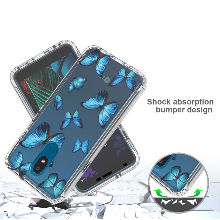 For LG Aristo 4+ 2 in 1 High Transparent Painted Shockproof PC + TPU Protective Case