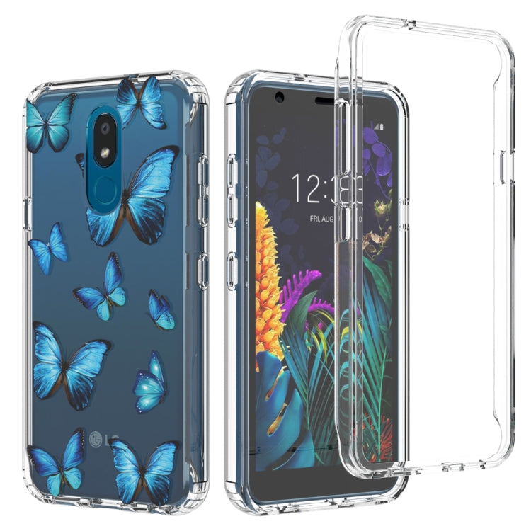 For LG Aristo 4+ 2 in 1 High Transparent Painted Shockproof PC + TPU Protective Case