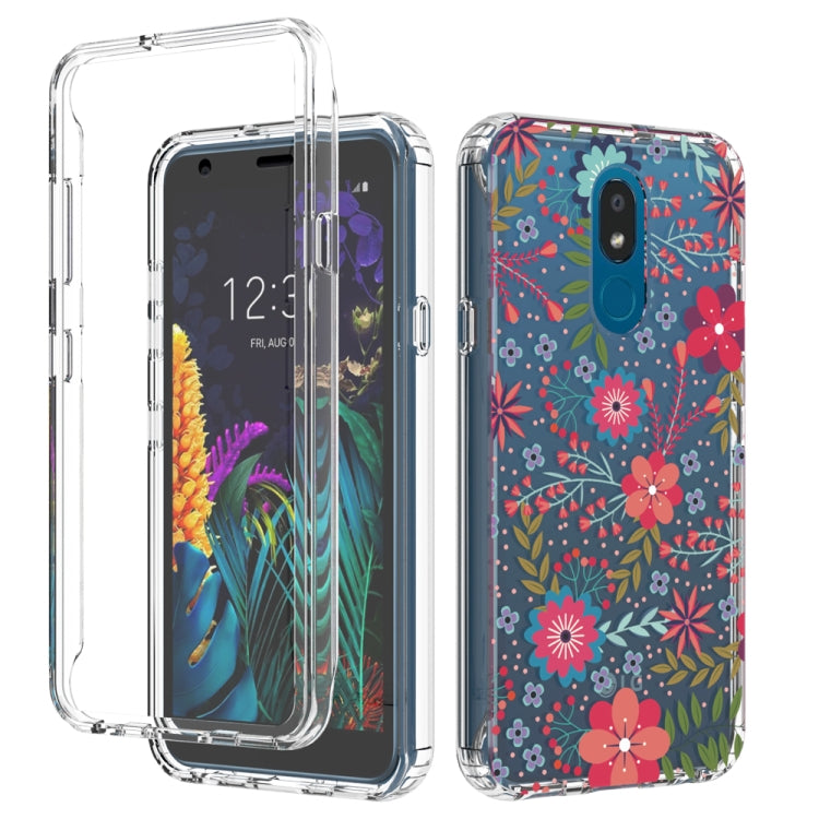 For LG Aristo 4+ 2 in 1 High Transparent Painted Shockproof PC + TPU Protective Case