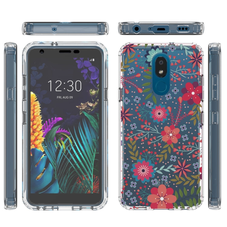 For LG Aristo 4+ 2 in 1 High Transparent Painted Shockproof PC + TPU Protective Case