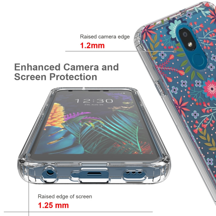 For LG Aristo 4+ 2 in 1 High Transparent Painted Shockproof PC + TPU Protective Case