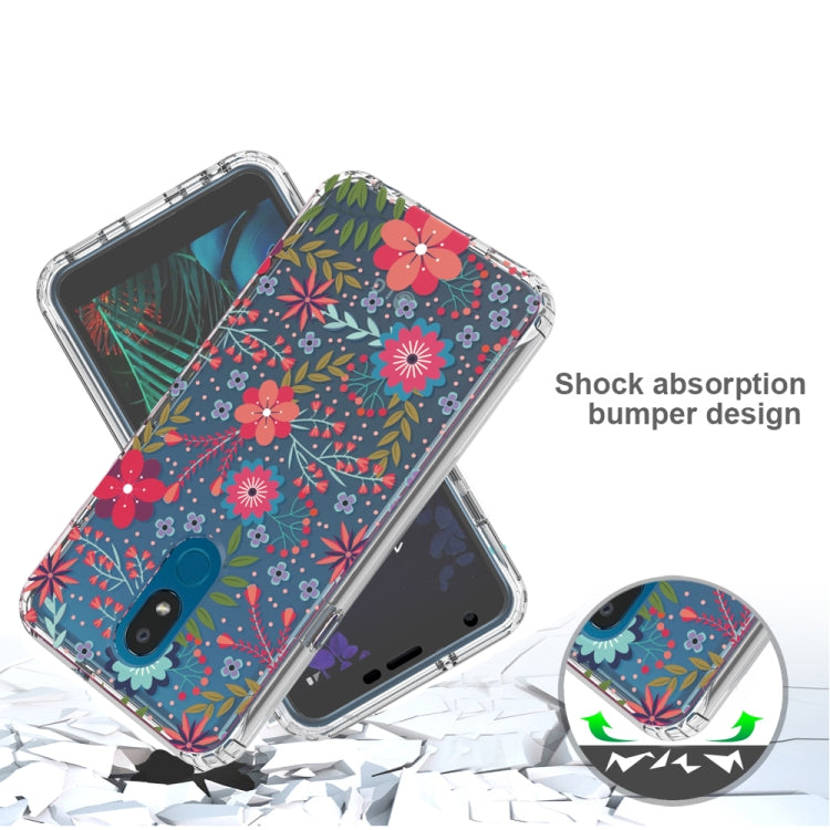 For LG Aristo 4+ 2 in 1 High Transparent Painted Shockproof PC + TPU Protective Case