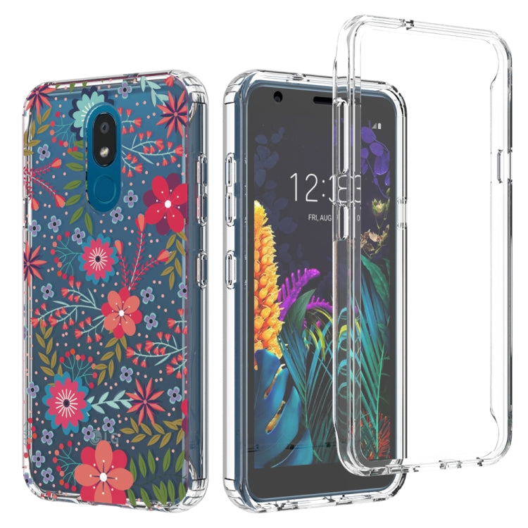 For LG Aristo 4+ 2 in 1 High Transparent Painted Shockproof PC + TPU Protective Case