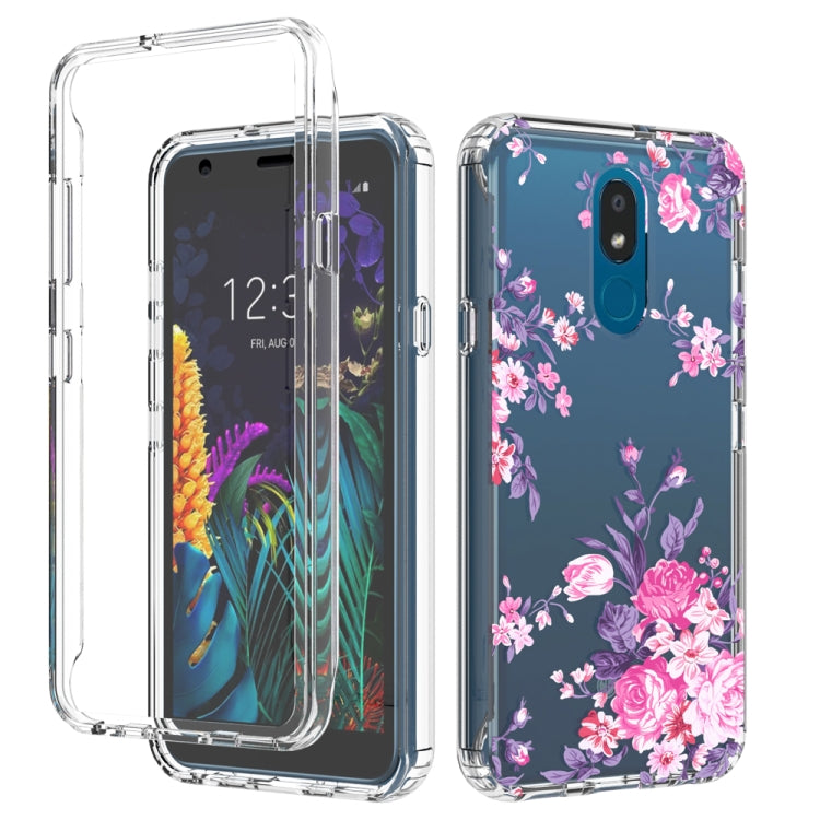 For LG Aristo 4+ 2 in 1 High Transparent Painted Shockproof PC + TPU Protective Case