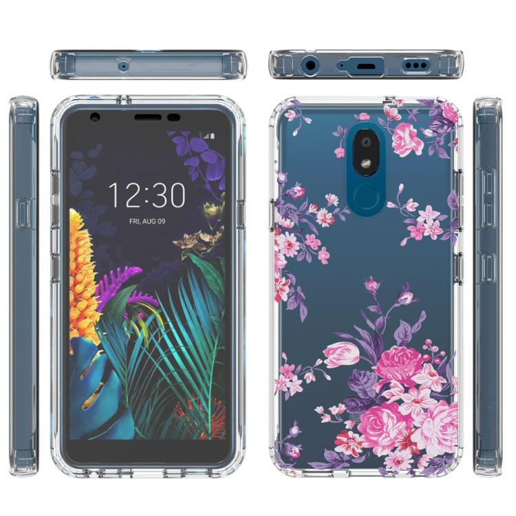 For LG Aristo 4+ 2 in 1 High Transparent Painted Shockproof PC + TPU Protective Case