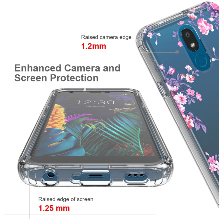 For LG Aristo 4+ 2 in 1 High Transparent Painted Shockproof PC + TPU Protective Case