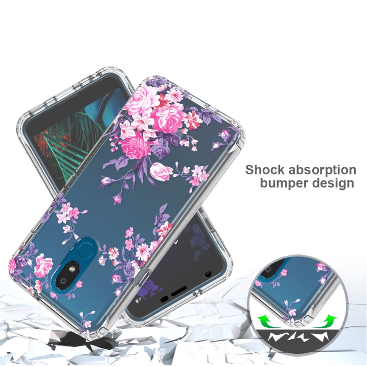 For LG Aristo 4+ 2 in 1 High Transparent Painted Shockproof PC + TPU Protective Case
