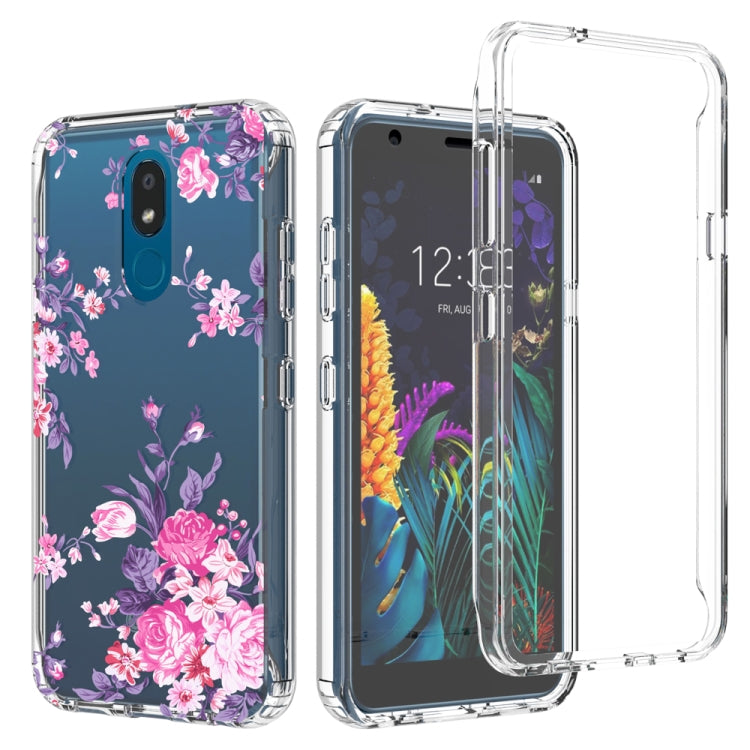 For LG Aristo 4+ 2 in 1 High Transparent Painted Shockproof PC + TPU Protective Case