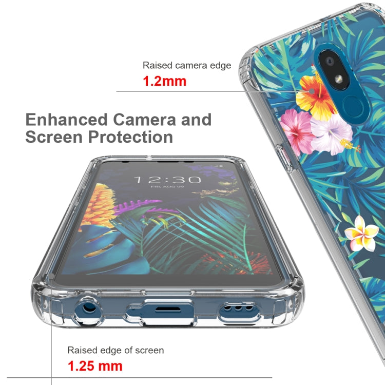 For LG Aristo 4+ 2 in 1 High Transparent Painted Shockproof PC + TPU Protective Case