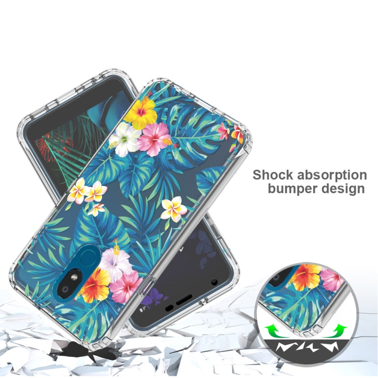 For LG Aristo 4+ 2 in 1 High Transparent Painted Shockproof PC + TPU Protective Case