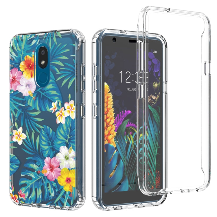 For LG Aristo 4+ 2 in 1 High Transparent Painted Shockproof PC + TPU Protective Case