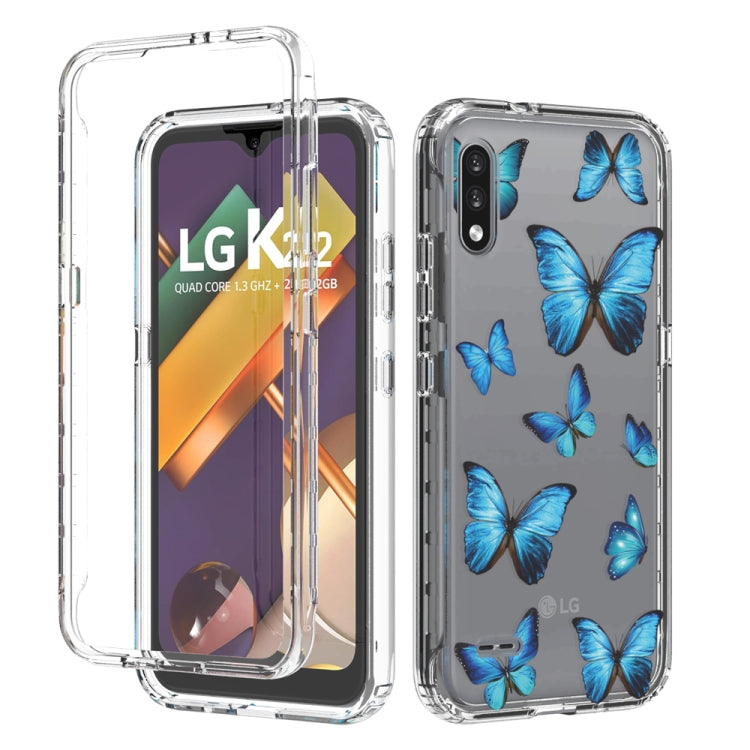 For LG K22 2 in 1 High Transparent Painted Shockproof PC + TPU Protective Case