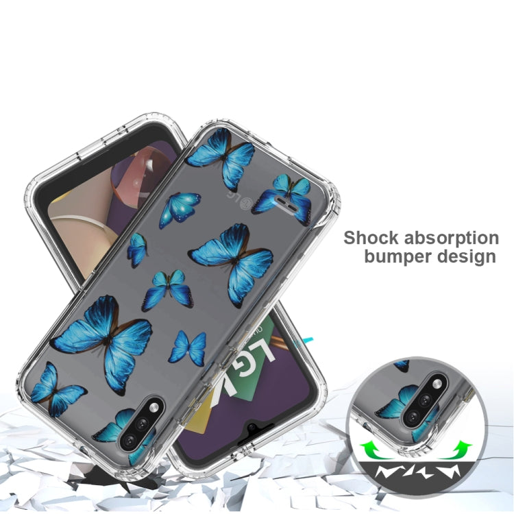For LG K22 2 in 1 High Transparent Painted Shockproof PC + TPU Protective Case